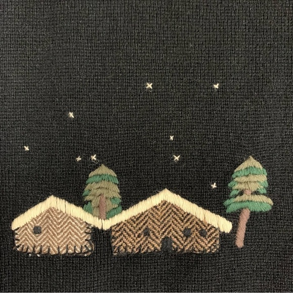 Woolrich New With Tags Women’s XL Knit Winter Scene Embroidered Sweater Vest - Picture 4 of 12